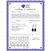 Image 2 : Genuine 9.3 ctw Sapphire Earrings 14KT White Gold - REF-87Z3N