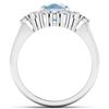 Image 2 : Natural 2.34 CTW Aquamarine & Diamond Ring 14K White Gold - REF-82K3W