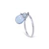 Image 1 : Genuine 3 ctw Blue Topaz Ring 14KT White Gold - REF-22K5V