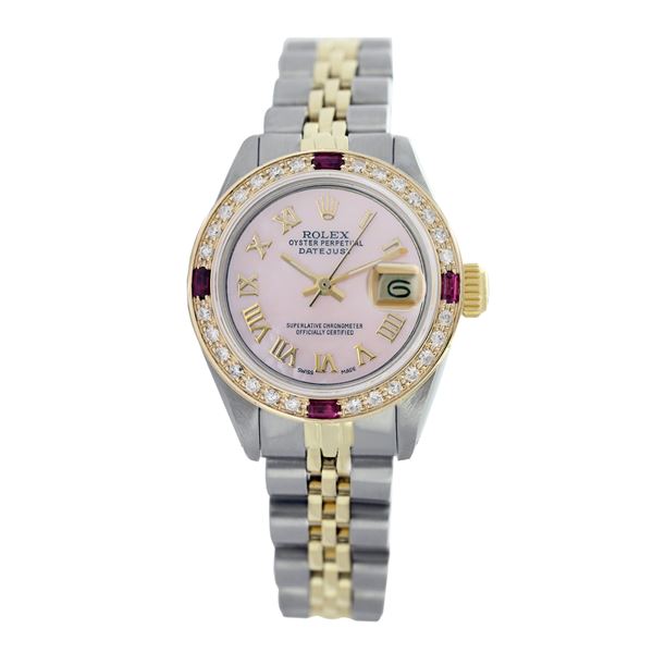 Rolex Pre-owned 26mm Womens Custom Pink Two Tone