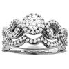 0.85 CTW Diamond Ring 10K White Gold - REF-122V3R