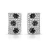 Image 1 : Natural 1.59 CTW Diamond & Black Round Diamond Earrings 14K White Gold - REF-143T3X