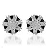 Image 1 : Natural 15.05 CTW Onyx & Diamond Earrings 14K White Gold - REF-114F3M