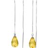 Image 1 : Genuine 4.5 ctw Citrine Earrings 14KT White Gold - REF-20H4X