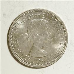 Australia Elizabeth II silver Florin 1957,