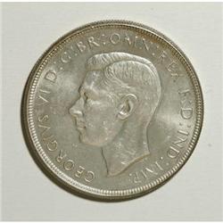 Australia George V silver Crown 1937, KM-34,