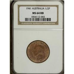 Australia: George VI bronze Halfpenny 1941, KM-4