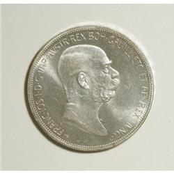 Austria Franz Joseph I 5 Corona 1908, KM2809,