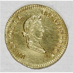 Bolivia Republic gold 1/2 Escudo 1856-FJ, KM113,