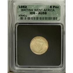 British West Africa George VI 1952 nickel-brass