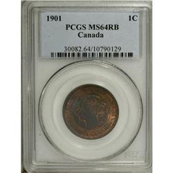 Canada Victoria Cent 1901, KM-7, MS64 RB