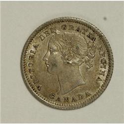 Canada Victoria silver 10 Cents 1858,