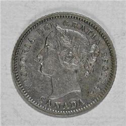 Canada Victoria silver 10 Cents 1874-H, KM-3,