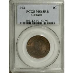 Canada Edward VII Cent 1904, KM-8, MS63 RB