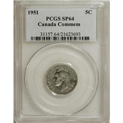 Canada George V nickel 5 Cents 1951, KM-48, SP64