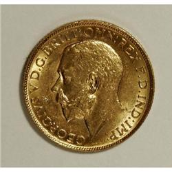 Canada George V gold sovereign 1918-C, lustrous