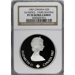 Canada Elizabeth II silver $20 Olympics, Pairs