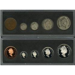 Canada Elizabeth II cased sets 1908-1988, 90th