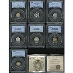 Canada Georges silver coinage types: