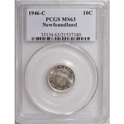Canada Newfoundland. George VI silver 10 Cents