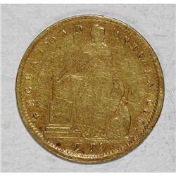 Chile Republic gold 2 Pesos 1858/7, KM132,