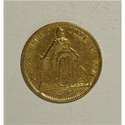 Chile Republic gold 5 Pesos 1856/5, KM130,