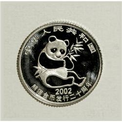 China: Peoples Republic Platinum 100 Yuan 2002,