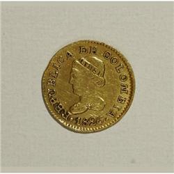 Colombia Republic gold Peso 1826/5-JF Bogota,