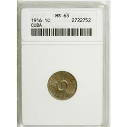 Cuba: Republic 1 Centavo 1916: KM-9.1, MS63 ANAC