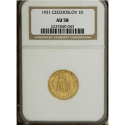 Czechoslovakia Republic gold 1 Ducat 1931, KM-8,