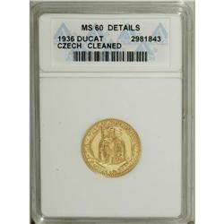 Czechoslovakia Republic gold 1 Ducat 1936, KM-8,