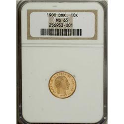 Denmark: Christian IX gold 10 Kroner 1900, KM790