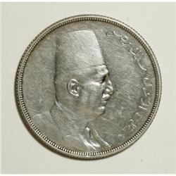 Egypt Fuad 20 Piastres 1923H, KM338, lightly