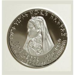 Ethiopia Empire Modern Silver Pair, KM48 and 51,