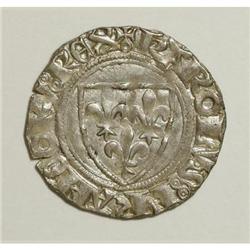 France Charles VI Grand Blanc ND 1380-1422,
