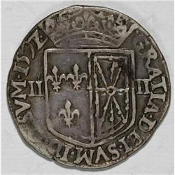 France Henry VI (1553-1610) 1/4 Ecu of Navarre