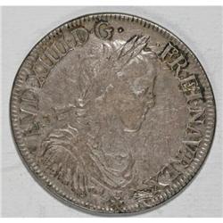 France Louis XIV silver Ecu 1647/6, Sobin-4,