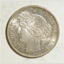 France Republic silver 2 Francs 1881-A,
