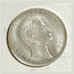 German States Baden. Friedrich Gulden 1863,