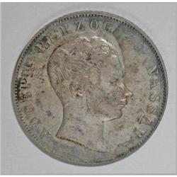 German States Nassau. Adolph 2 Gulden 1847,