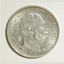 German States Prussia. Wilhelm 2 Mark 1876A,