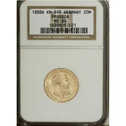 German States Prussia. Friedrich gold 20 Mark