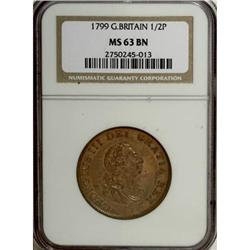 Great Britain Halfpenny 1799, George III, Soho,