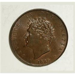 Great Britain Halfpenny 1826, George IV BH,