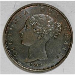 Great Britain Halfpenny 1853, Victoria YH,