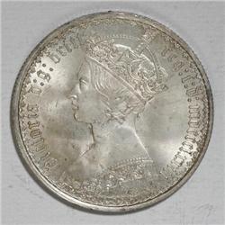 Great Britain Victoria Gothic style Florin 1873,