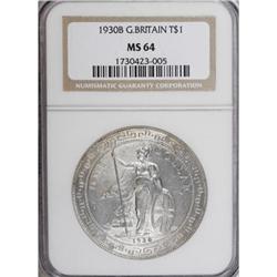 George V era Trade Dollar 1930-B, KM-T5, MS64