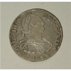 Guatemala Carlos IIII 4 Reales 1792M, KM52,