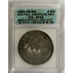Guatemala 8 Reales 1840/37NG-M, KM4, XF45 ICG,