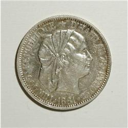 Haiti Republic Gourde 1881, KM46, lustrous XF,